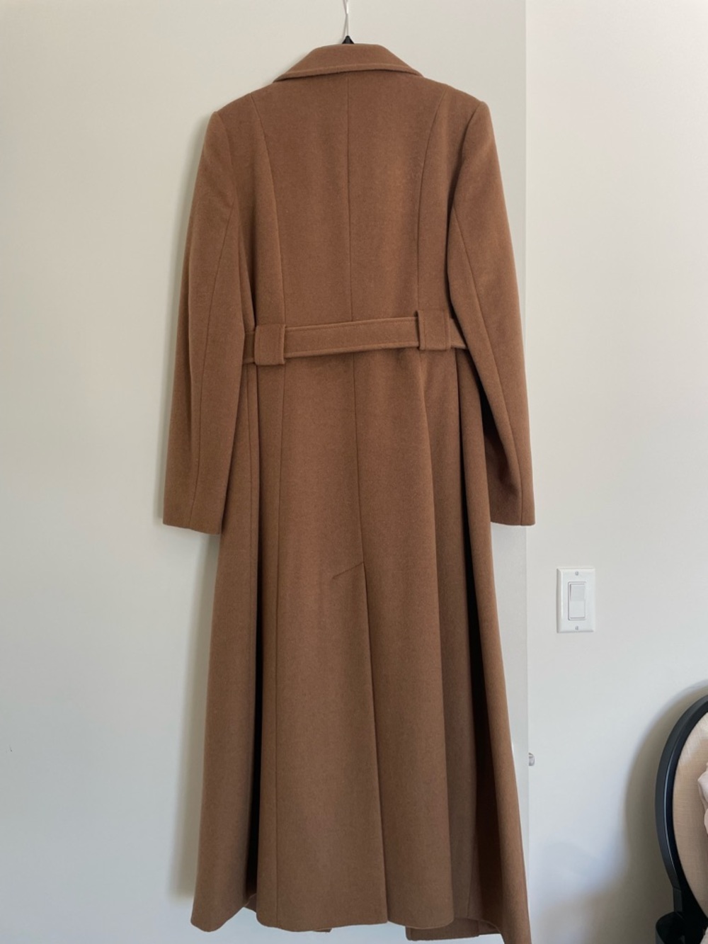 Ralph Lauren Double Breasted Belted Full Length Camel Wool Coat - Picture 6 of 16
